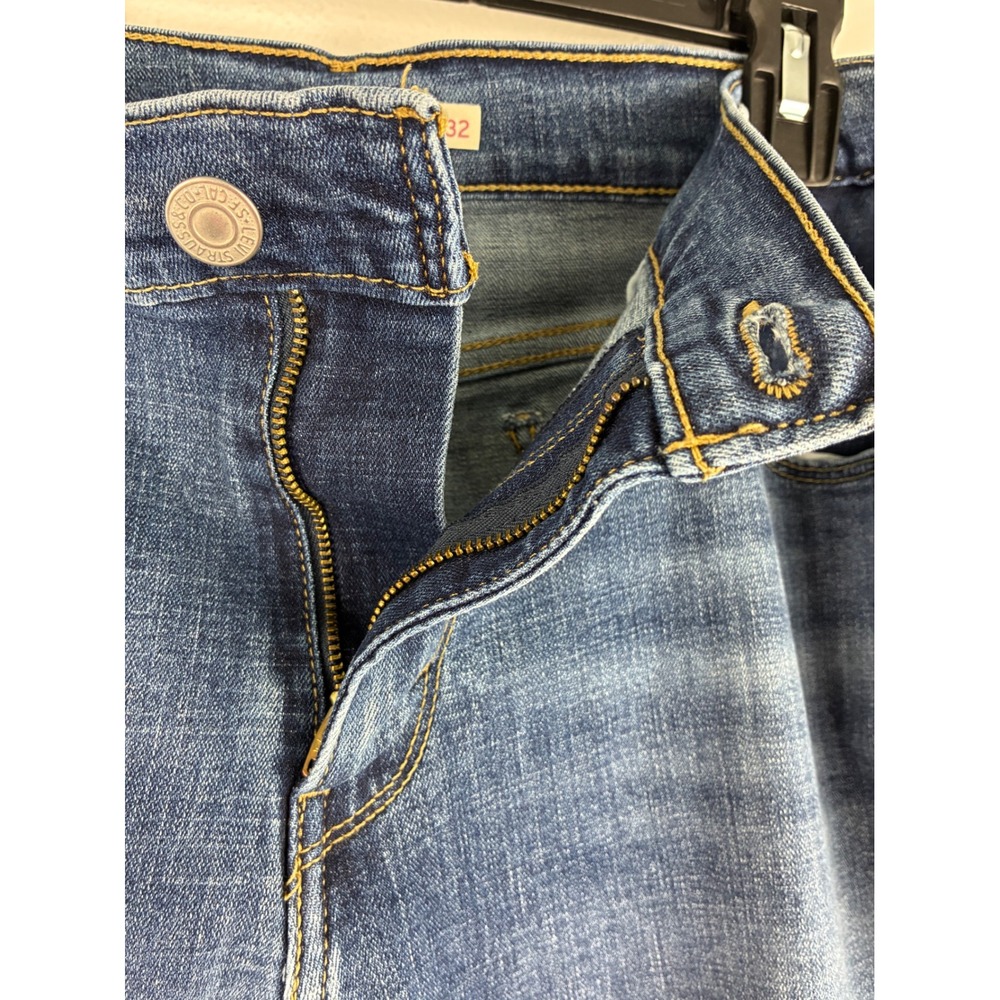 Levi's 505 Straight 34x32 Jeans Men's Medium Wash Denim Classic Fit - Picture 7 of 13